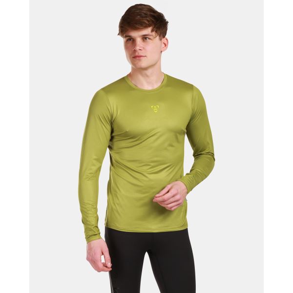 Funkcjonalna koszulka męska z długim rękawem Kilpi SPOLETO-M w kolorze zielonym