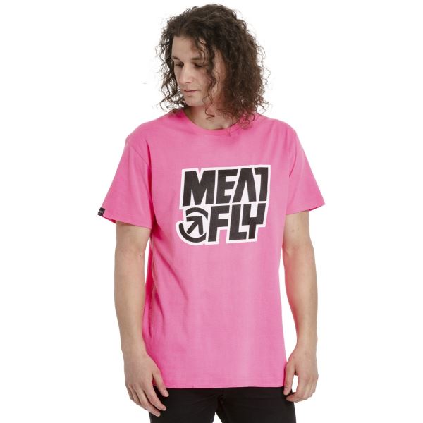 Męska koszulka Meatfly Repash w kolorze neonowego różu