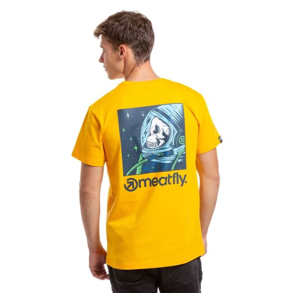 T-shirt męski Meatfly Cosmic żółty