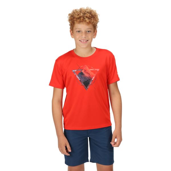 Dziecięca koszulka funkcjonalna Regatta ALVARADO VI czerwona