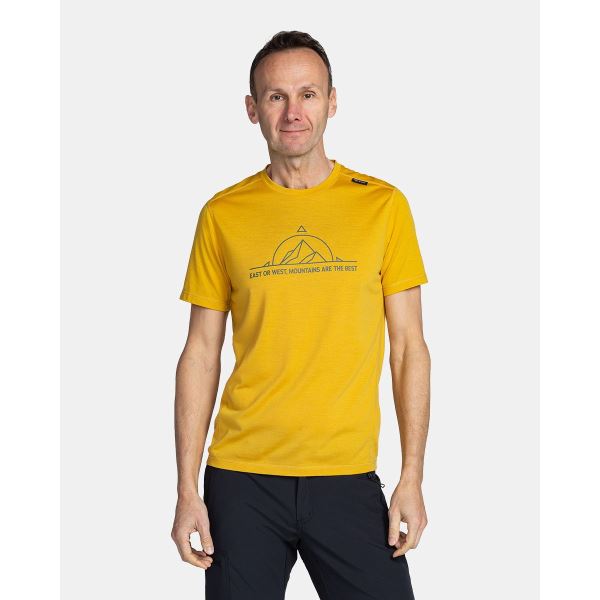 Męska koszula z merynosów Kilpi MERIN-M żółta