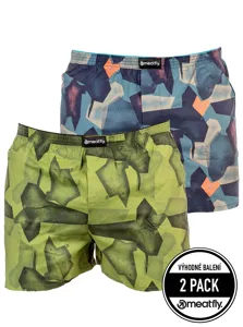 Męskie spodenki Meatfly Agostino D Shade zielono/niebieskie Męskie spodenki Meatfly Agostino D Shade zielono/niebieskie