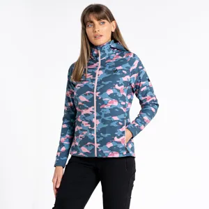 Damska kurtka softshell Dare2b FAR OUT niebiesko-szara/różowa Damska kurtka softshell Dare2b FAR OUT niebiesko-szara/różowa