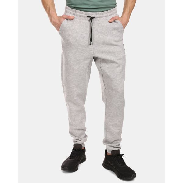 Męskie sportowe spodnie dresowe bawełniane Kilpi MATTY-M jasnoszare