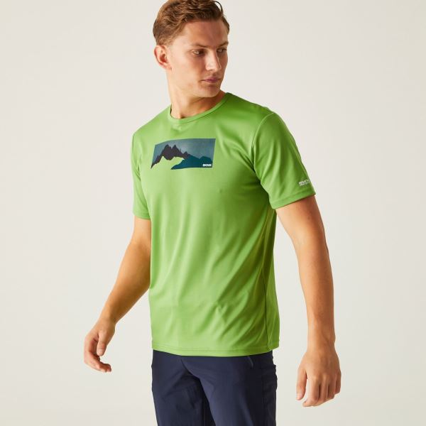 Męska koszulka funkcjonalna Regatta FINGAL VIII w kolorze zielonym