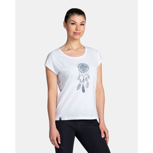 Bawełniany T-shirt damski Kilpi ROANE-W biały