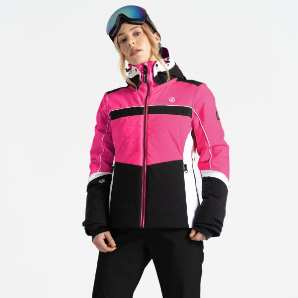 Damska zimowa kurtka narciarska Dare2b VITILISED różowo-czarna