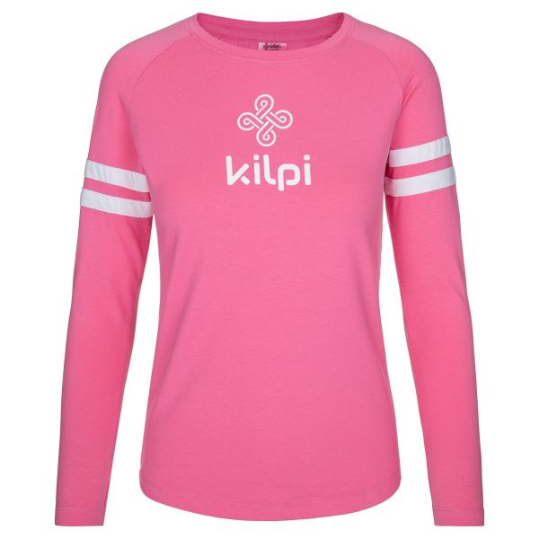 Damska bawełniana koszulka z długimi rękawami Kilpi MAGPIES-W w kolorze różowym