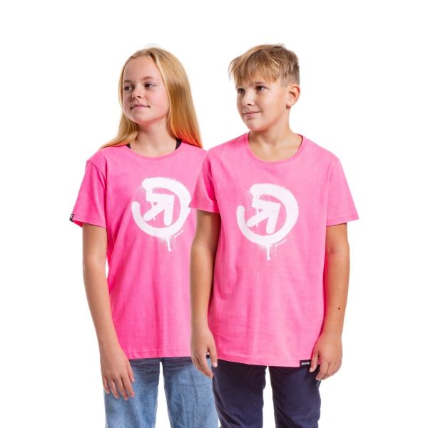 Koszulka dziecięca Meatfly Sprayed różowa