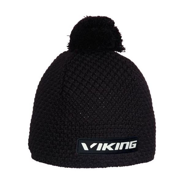 Unisex czapka zimowa z merynosów Viking BERG czarna UNI