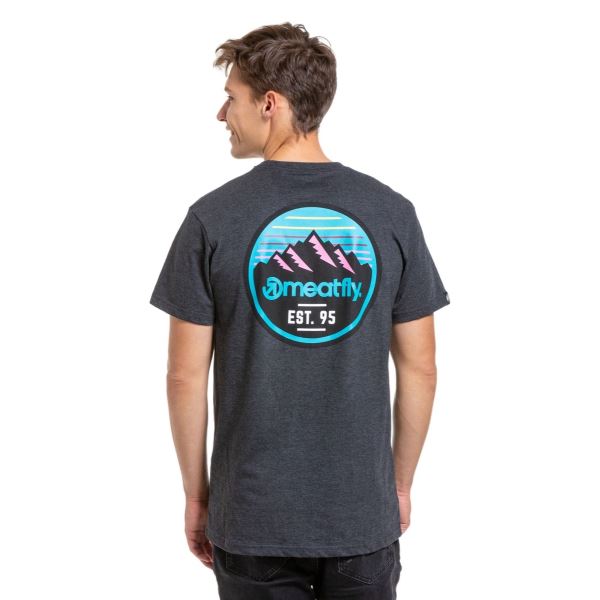 T-shirt męski Meatfly Peaky w kolorze ciemnoszarym