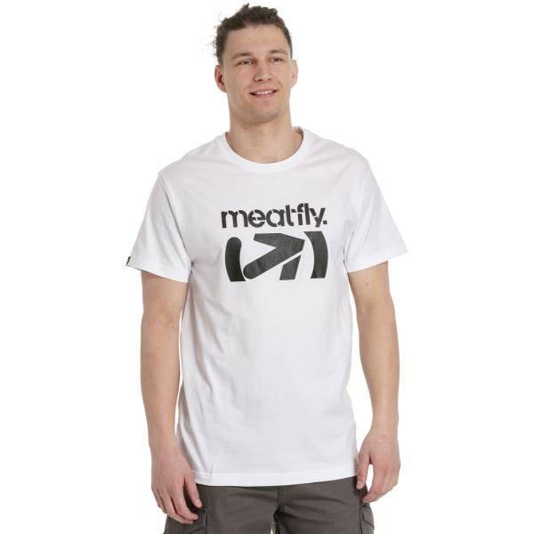 Koszulka męska Meatfly Podium biała