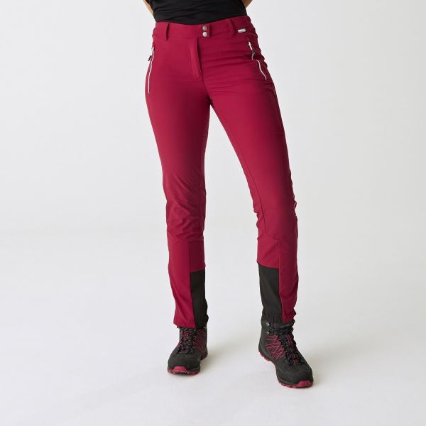 Spodnie damskie Regatta MOUNTAIN w kolorze ciemnego różu