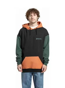 Bluza unisex Meatfly Fry zielono-pomarańczowa Bluza unisex Meatfly Fry zielono-pomarańczowa