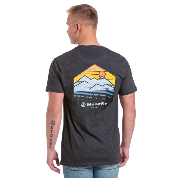 T-shirt męski Meatfly Sunset ciemnoszary