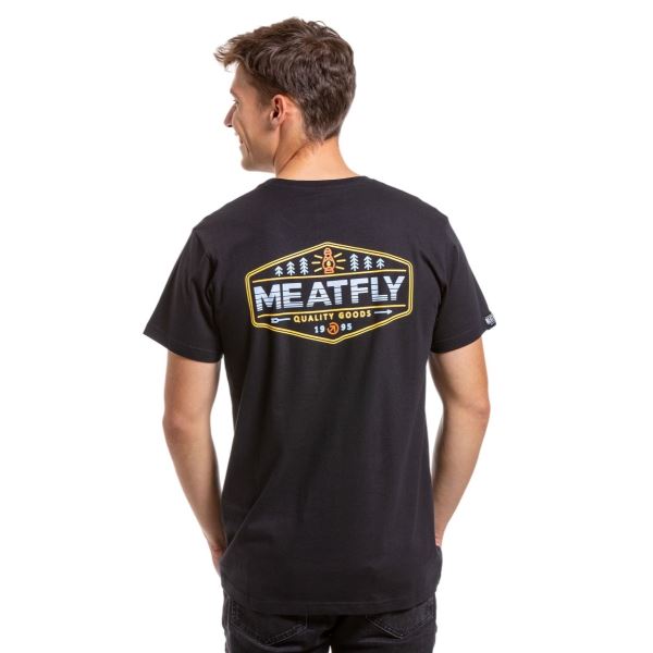 T-shirt męski Meatfly Lampy czarny