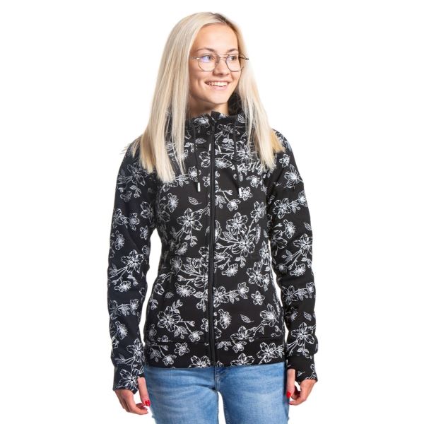 Damska techniczna bluza z kapturem Meatfly Alisha w kolorze czarnym/kwiatowym