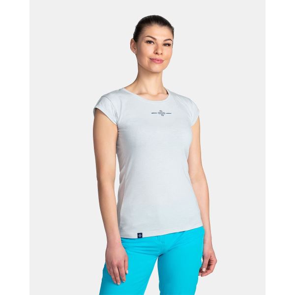 Bawełniany T-shirt damski Kilpi LOS-W jasnoszary