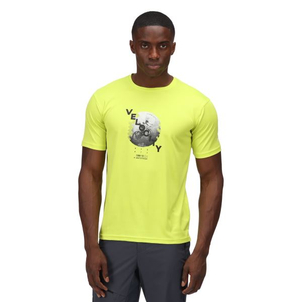 Męska koszulka funkcjonalna Regatta FINGAL VI w kolorze limonkowym