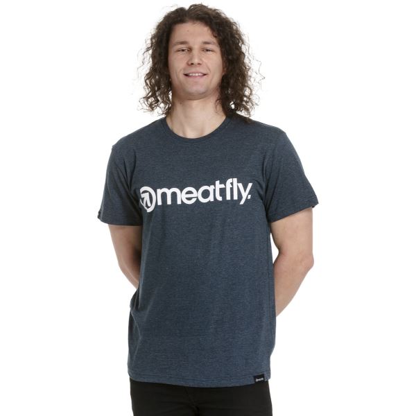 T-shirt męski Meatfly MF Logo ciemnoniebieski