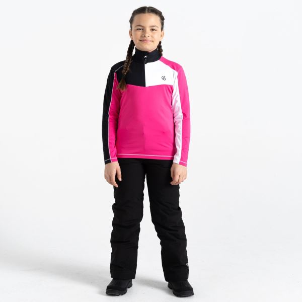 Dziecięca bluza funkcjonalna Dare2b FORMATE II różowo/czarna