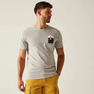 Koszulka męska bawełniana Regatta CLINE IX jasnoszara Koszulka męska bawełniana Regatta CLINE IX jasnoszara