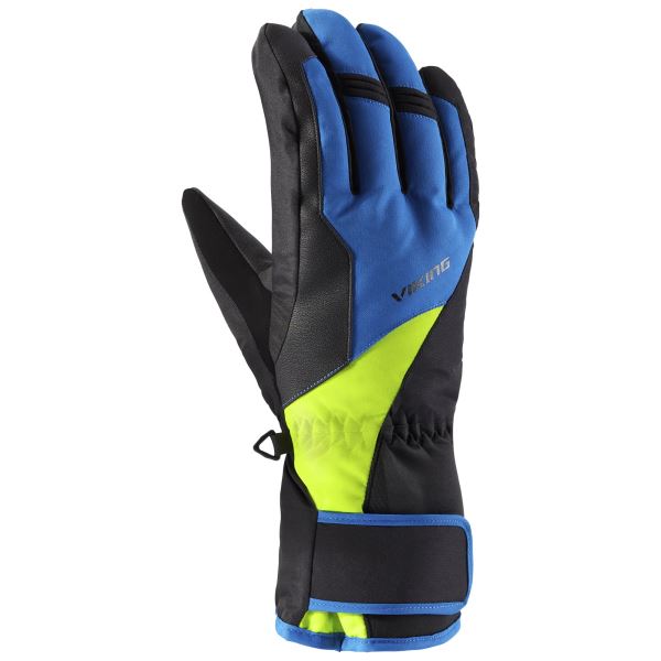 Męskie zimowe rękawiczki Viking SANTO czarno/niebieskie