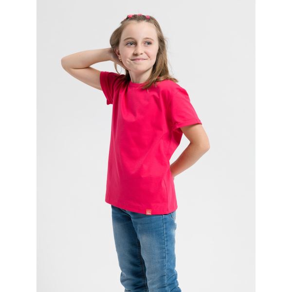 Dziecięca bawełniana koszulka CityZen Dorotka malinowa