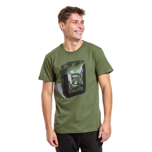 T-shirt męski Meatfly Fueled zielony