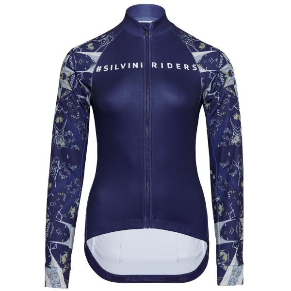 Damska ocieplana koszulka rowerowa Silvini Leverona w kolorze ciemnoniebieskim