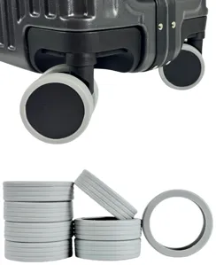 Osłony silikonowe ochronne na kółka walizki podwójnej BERTOO - 8 szt. szare Osłony silikonowe ochronne na kółka walizki podwójnej BERTOO - 8 szt. szare