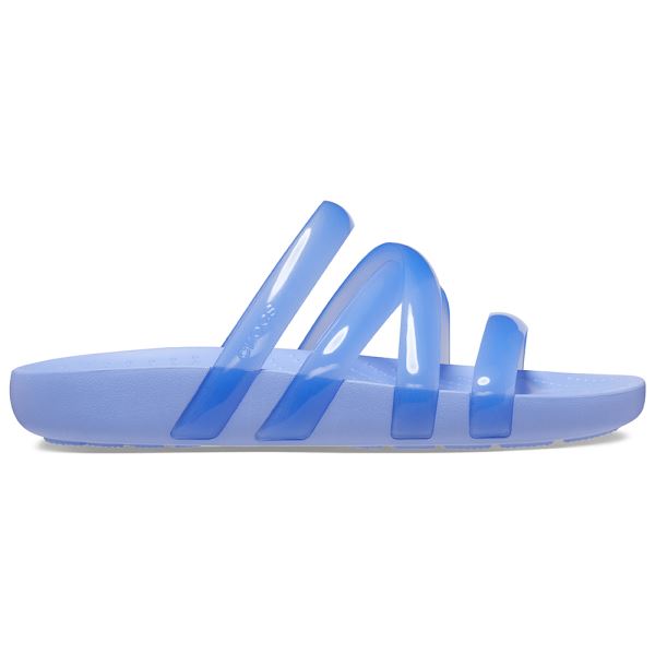 Sandały damskie Crocs Splash Glossy Strappy niebieskie