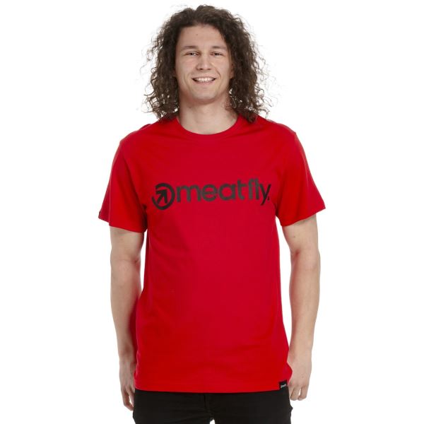 Męska koszulka Meatfly MF Logo czerwona