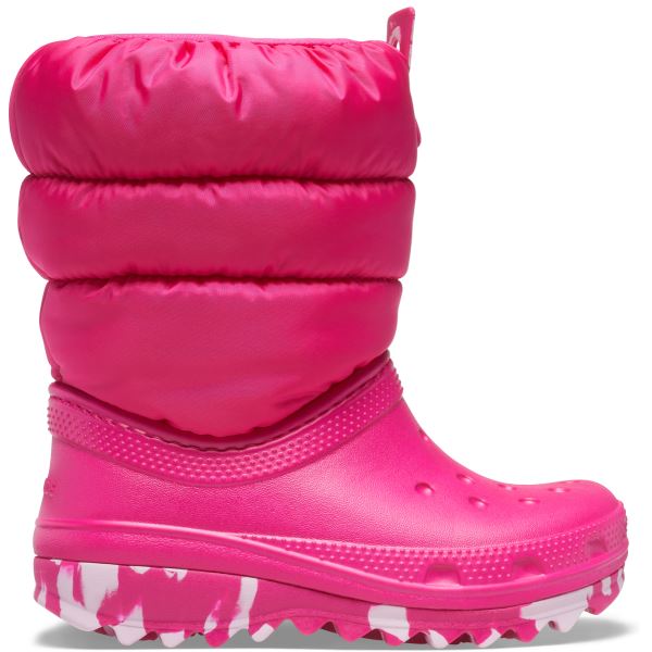 Dziecięce buty zimowe Crocs CLASSIC NEO PUFF różowe
