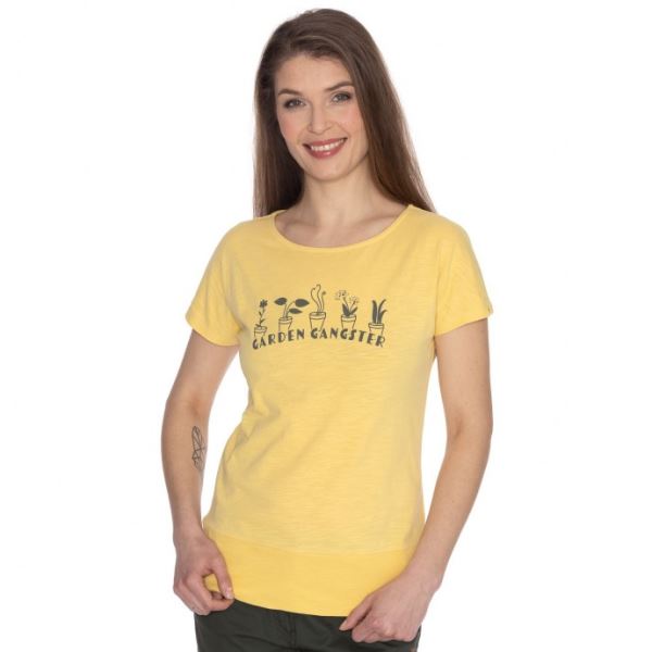 T-shirt damski BUSHMAN MARLA żółty