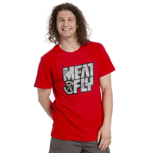 T-shirt męski Meatfly Repash czerwony