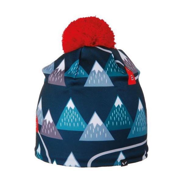 Dziecięca sportowa czapka zimowa Viking PIXI ciemnoniebieska/czerwona UNI