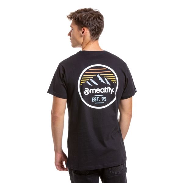 T-shirt męski Meatfly Peaky czarny