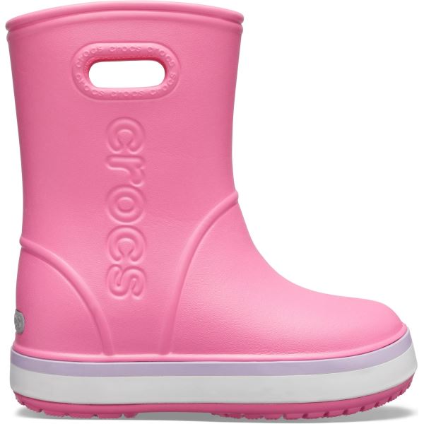 Dziecięce buty Crocs CROCBAND Rain Boot K różowe