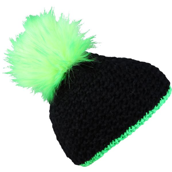 Dziecięca czapka Sherpa NANCY czarno-zielona