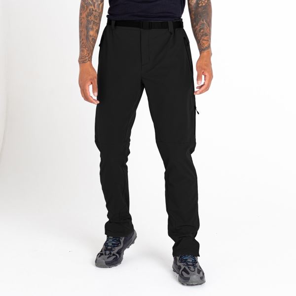 Spodnie męskie Dare2b TUNED IN PRO czarne - przedłużona długość