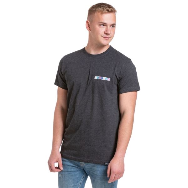 T-shirt męski Meatfly Logobox w kolorze ciemnoszarym