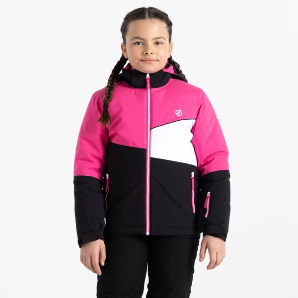 Dziecięca zimowa kurtka narciarska Dare2b STEAZY różowo-czarna
