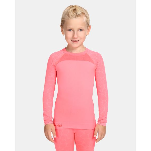 Dziewczęca bezszwowa koszulka termiczna Kilpi CAROL-JG różowa