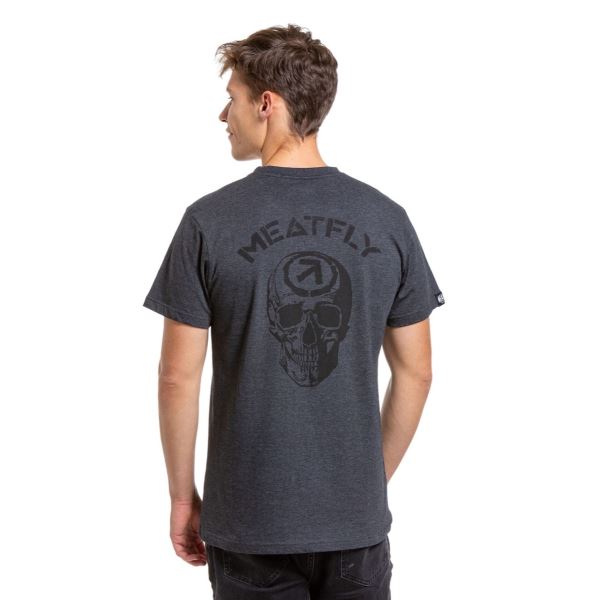 T-shirt męski Meatfly Skuller w kolorze ciemnoszarym