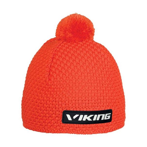 Unisex czapka zimowa z merynosów Viking BERG pomarańczowa UNI