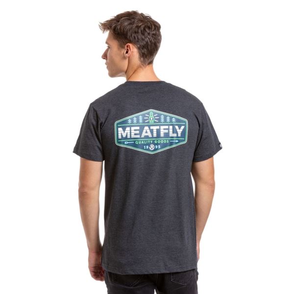 T-shirt męski Meatfly Lampy w kolorze ciemnoszarym