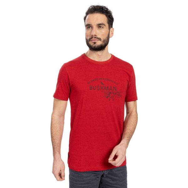 T-shirt męski BUSHMAN MAWSON czerwony