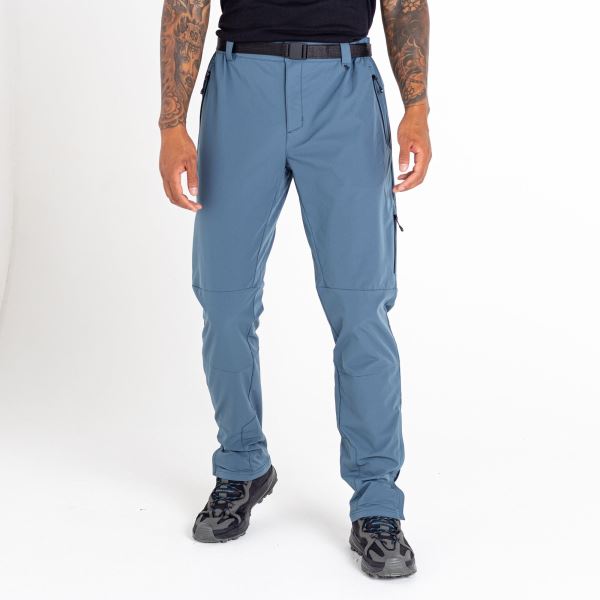 Spodnie męskie Dare2b TUNED IN PRO niebiesko-szare - przedłużona długość