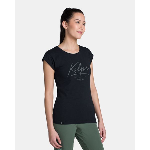 Bawełniany T-shirt damski Kilpi LOS-W czarny